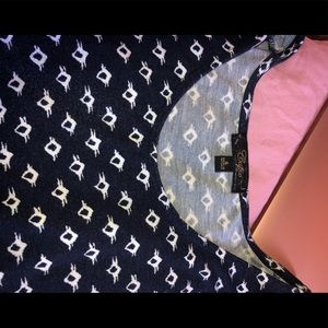 Blue and white flowy tank